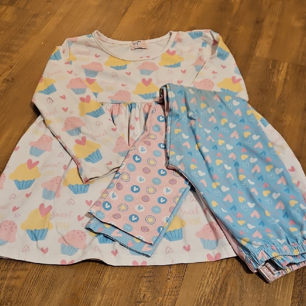 Sweet Love Kids Pajamas Set - Multicolor